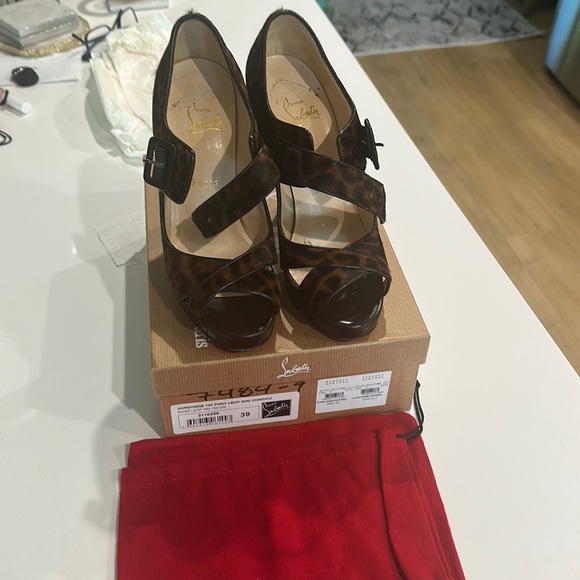 Christian Louboutin dordogne pony leopard shoes - Picture 1 of 6